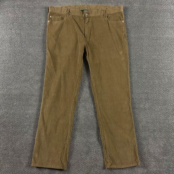 Woolrich Corduroy Pants Men's 40 x 32 Measures 43 x 32 Brown Flat Front - Picture 1 of 13